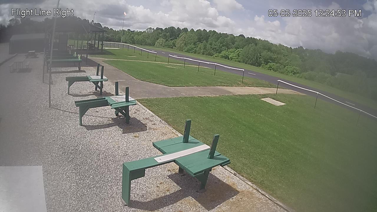 webcam picture of the pilot stations and the flight line from the right side